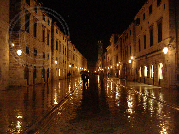 Dubrovnik rainy evening